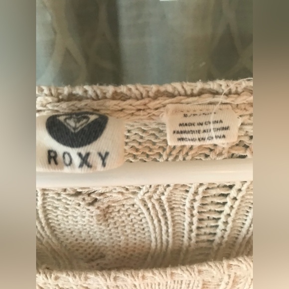 Roxy size S sweater dress in off-white super light tan - beautiful condition - Picture 4 of 11